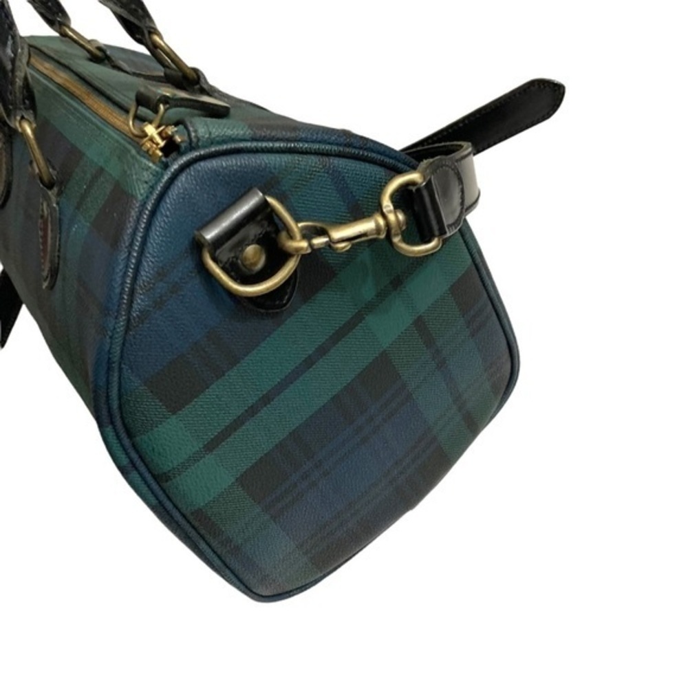 Ralph Lauren polo vintage Blackwatch black watch Plaid Bag – Tartan Leather RARE - Picture 7 of 9